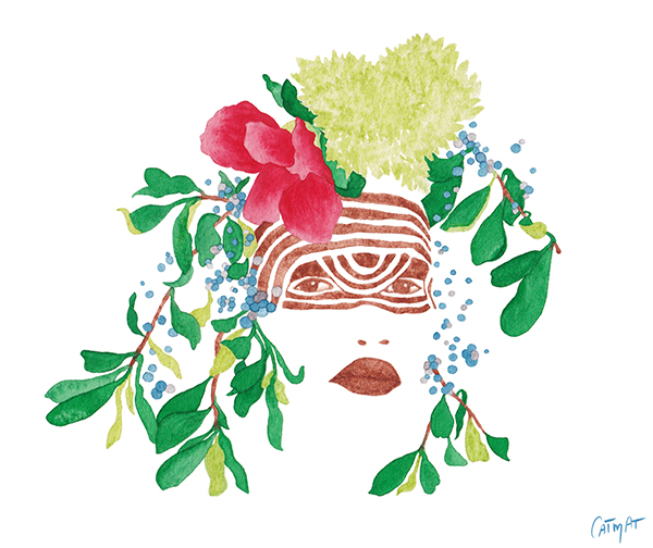 aquarelle Femme des rives de l-Omo